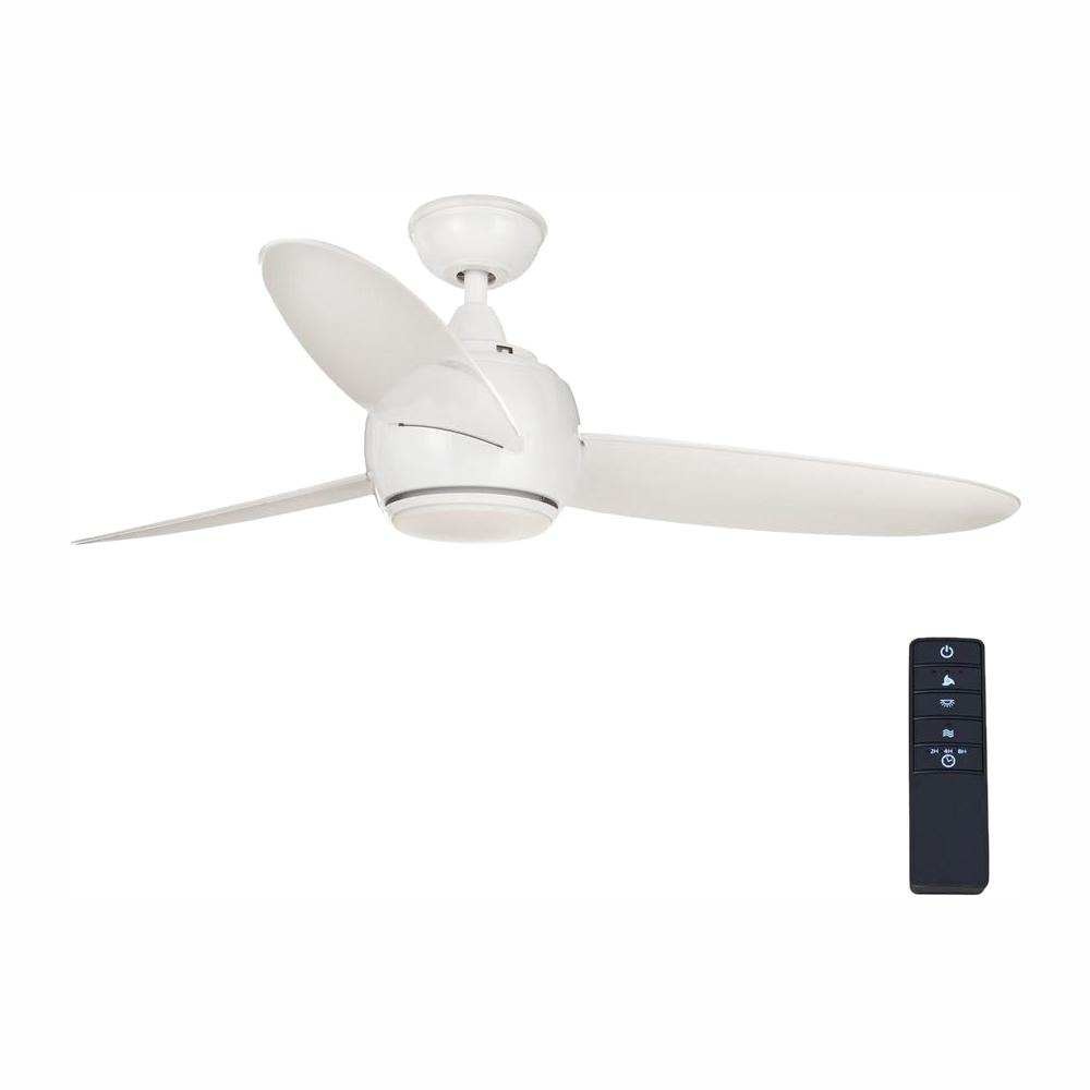 Home Decorators Hedley Ceiling Fan Unisex 54in White LED Light Remote Control